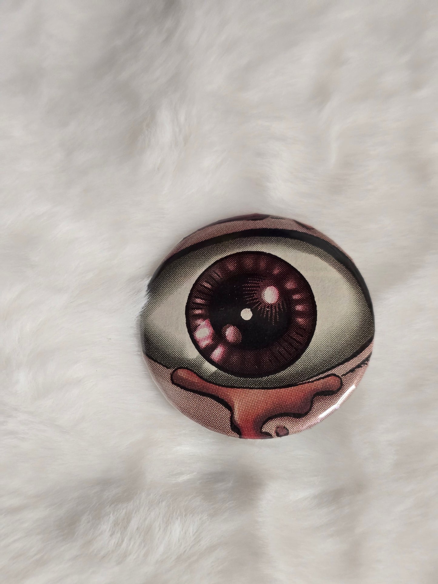 Eyeball 1.25 inch button (OOAK Comic)