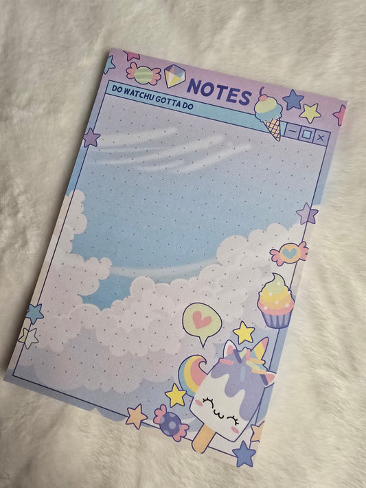 Unicorn Notes Notepad