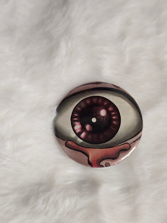 Eyeball 1.25 inch button (OOAK Comic)