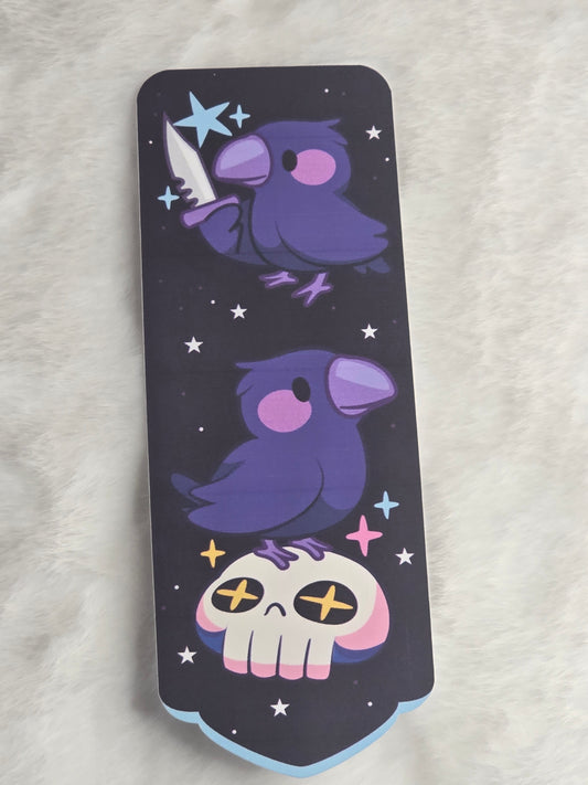 Crow on Skull Bookmark