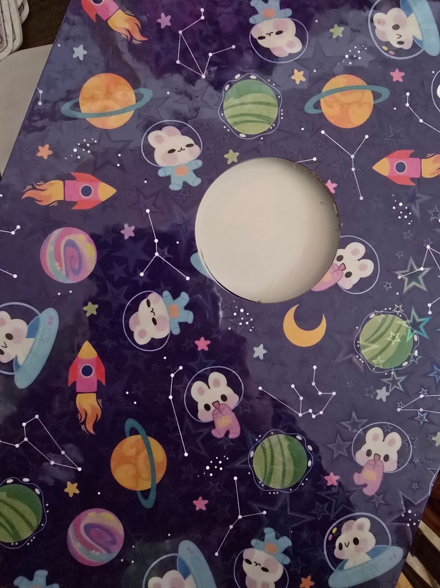 Rabbits in Space Clock Notebook