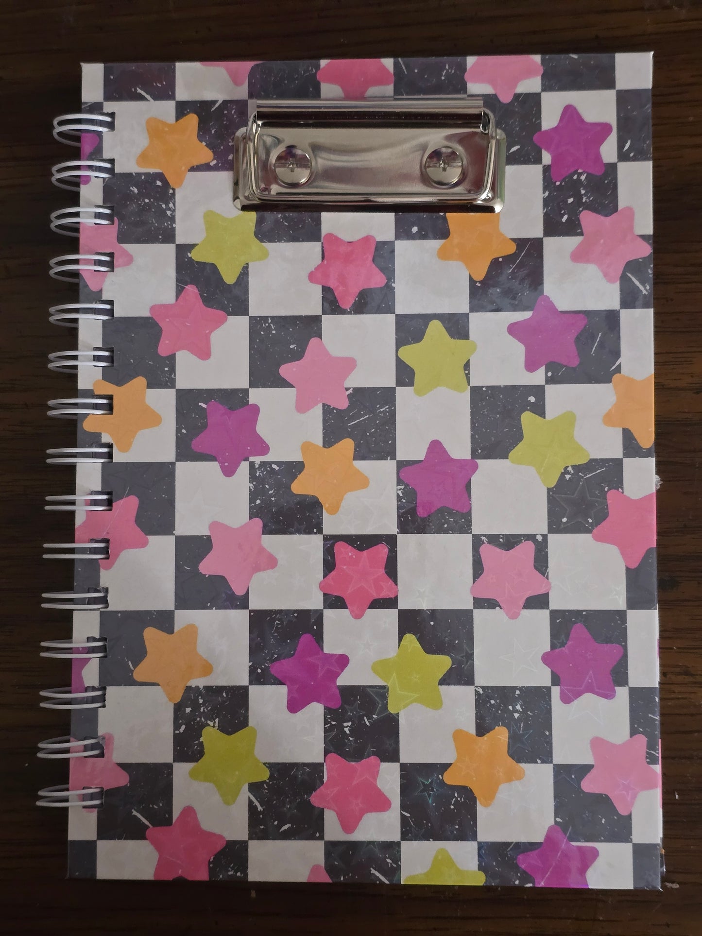 Checkered Stars Clipboard Brain Dump Project Planning Notebook
