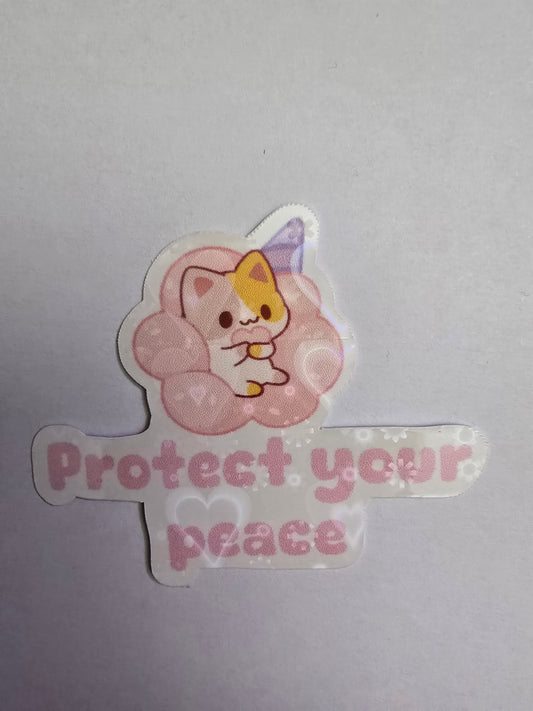 2.5 inch Protect Your Peace Sticker