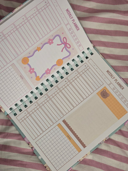 Gingham Clipboard Weekly Notebook