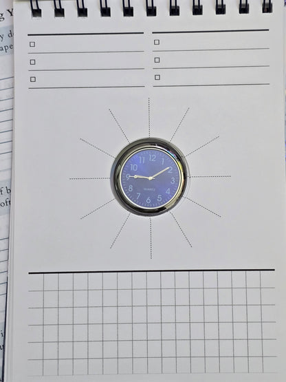 School Notes Clock Notebook