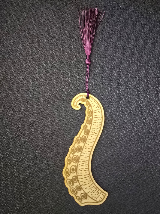 Wooden Octopus Tentacle Bookmark