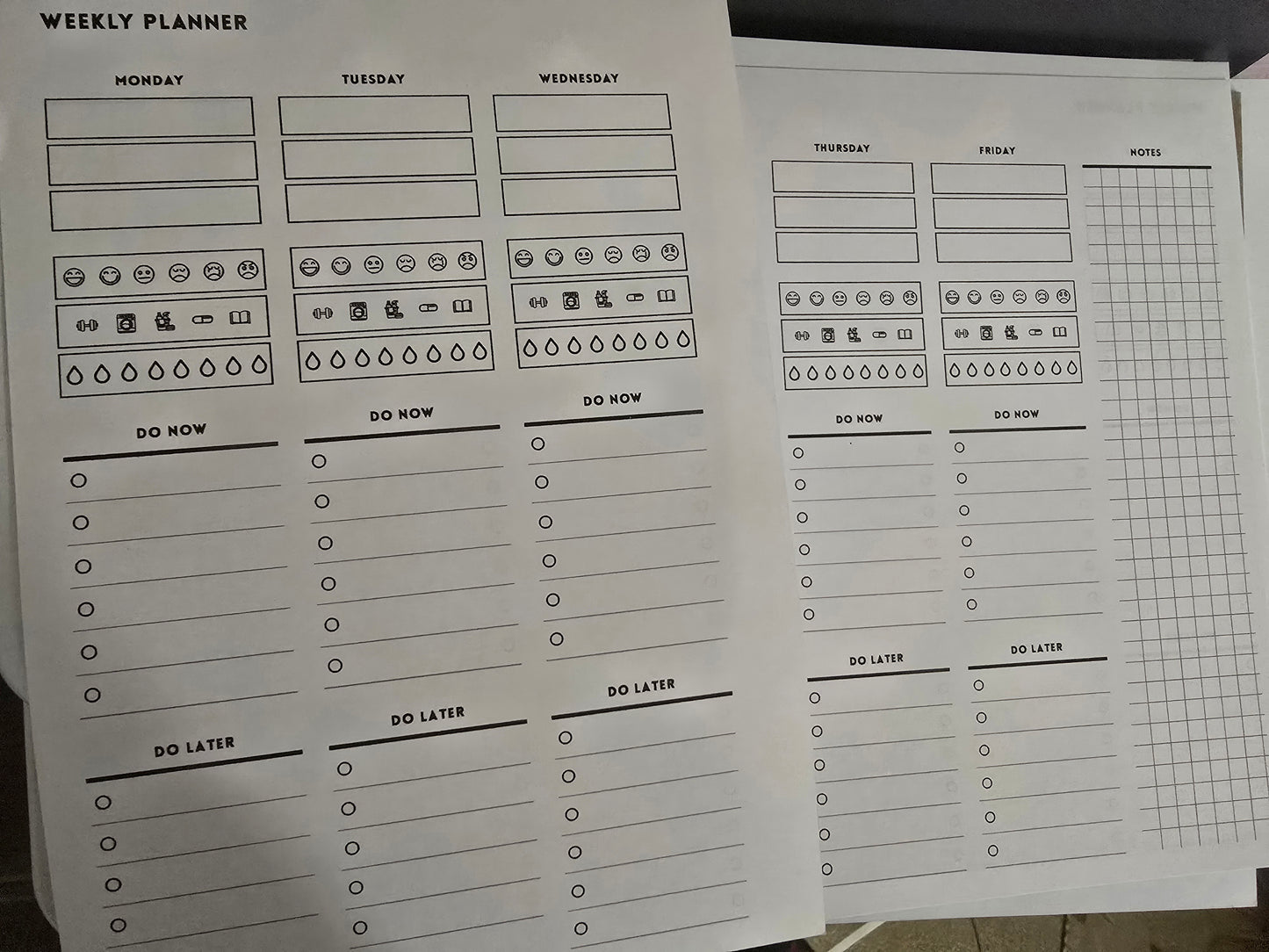 Wood Lotus Flower Notebook