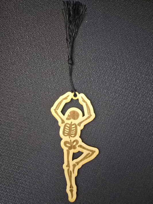 Wooden Skeleton Bookmark