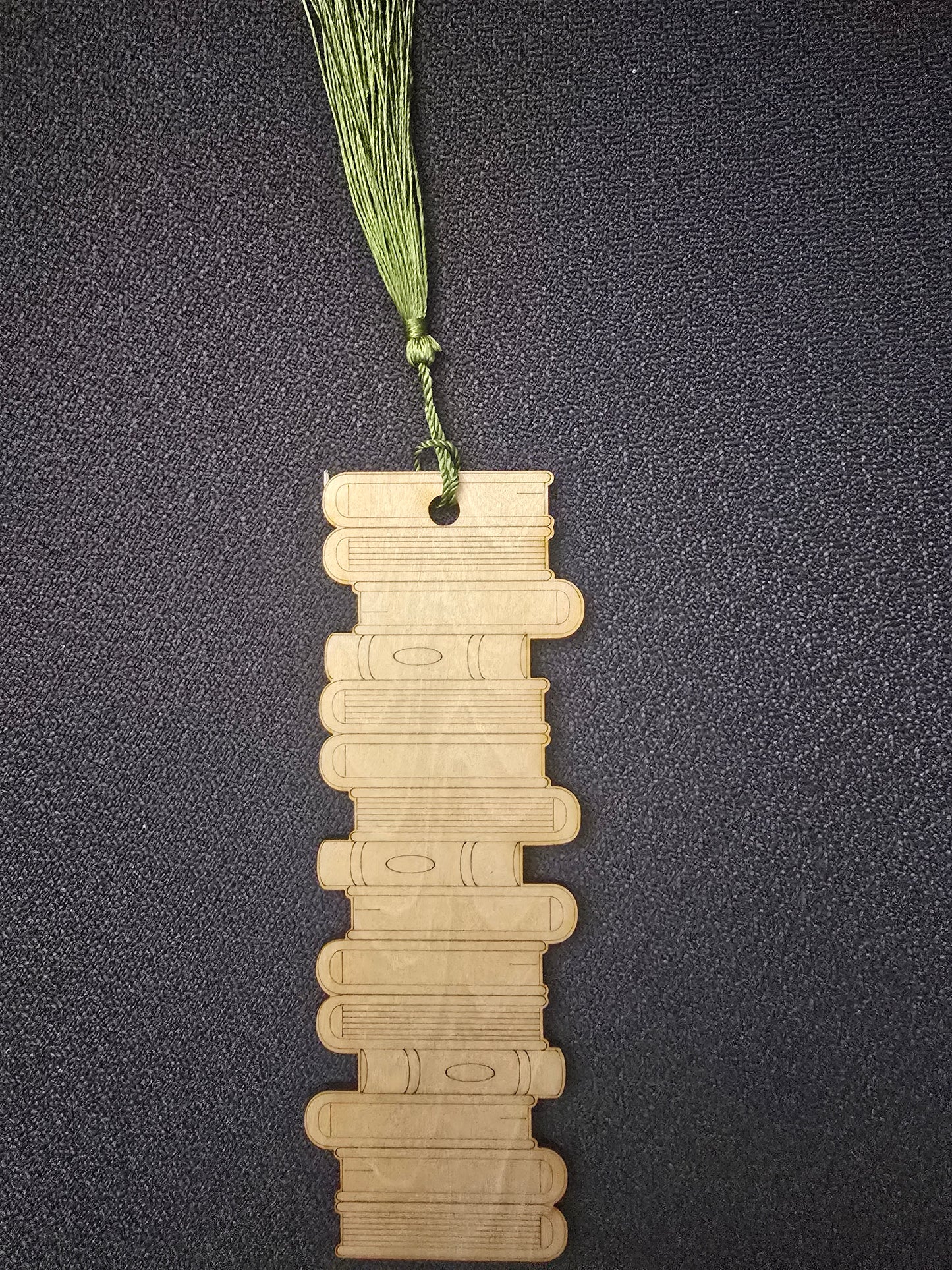 Wooden Book Stack Bookmark