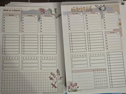 Wood Floral Balance Notebook