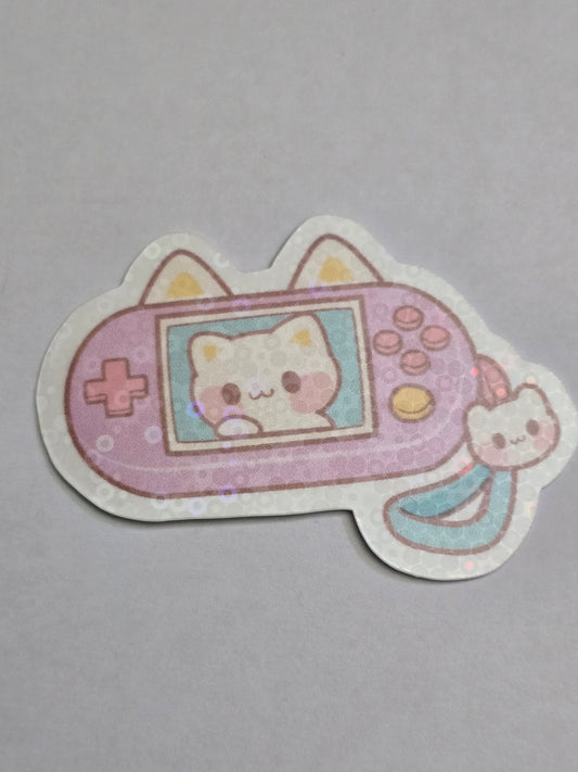 2.5 inch Kitty Game Console Sticker