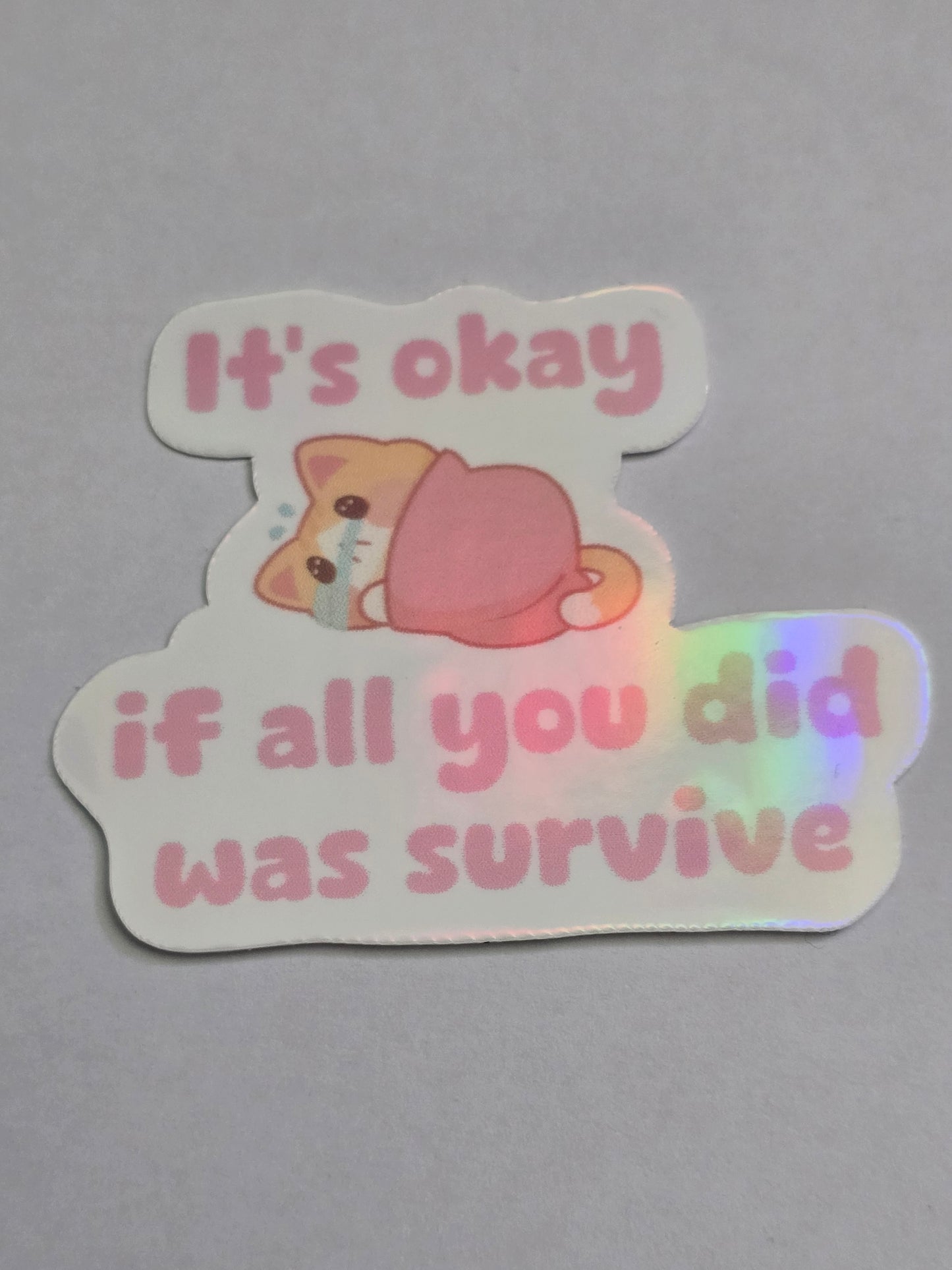 2.5 inch Crying Kitty Sticker
